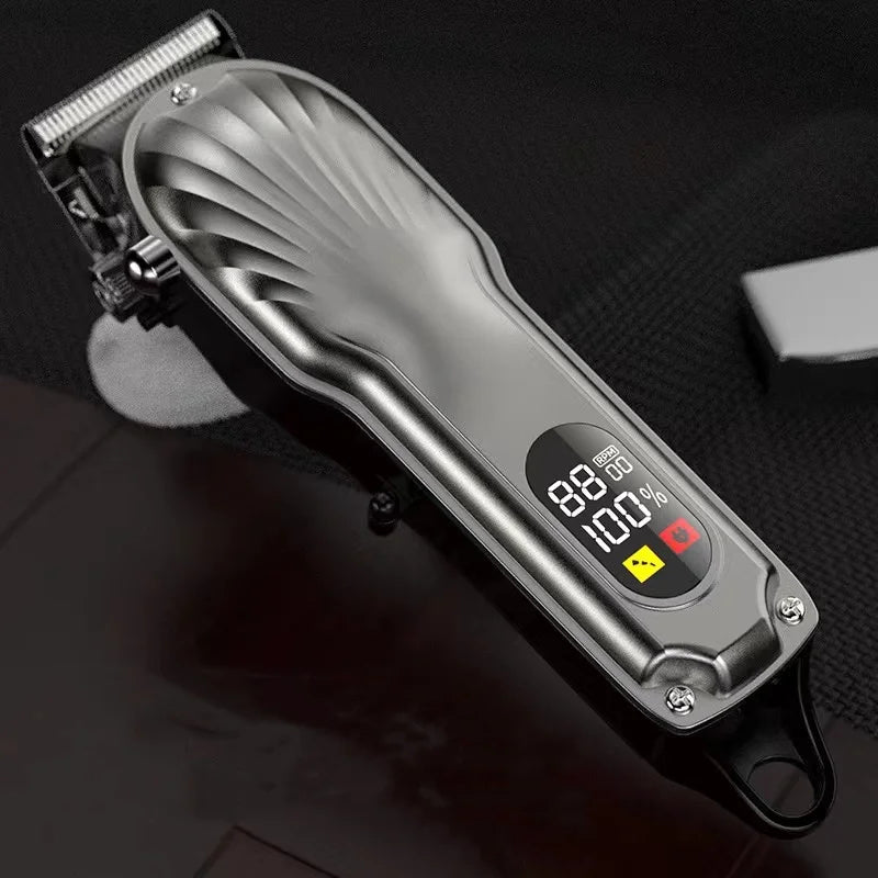 Professional Hair Clipper Shaving Machine High Power Adjustable Cordless Hair Clipper 0 Gap Trimmer Hair Cutting Machine PET