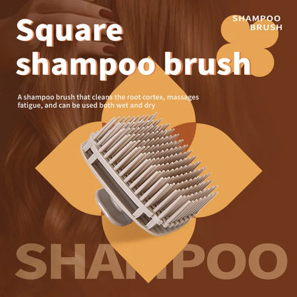 1pcs Silicone Shampoo Brush Head Scalp Massage Comb Hair Washing Comb