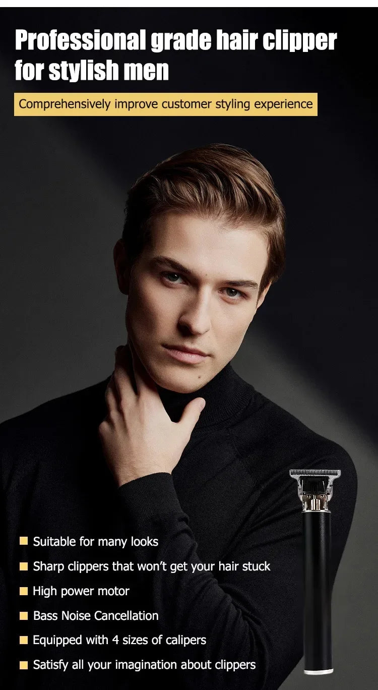 Electric Hair Cutting Machine Vintage T9 Clipper Hair Rechargeable Man Shaver Trimmer for Men's Barber Professional Hair Trimmer