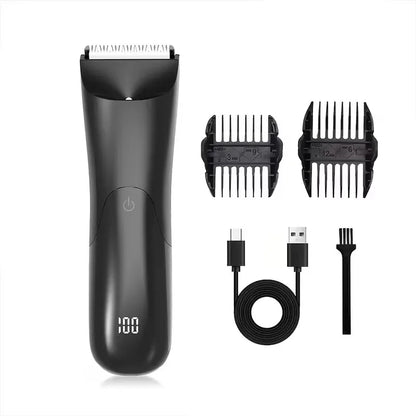 Men's Body Hair Trimmer Epilator Beard Shaver for Groin Chest Armpit Arms Legs - All-In-One Hair Removal Razor