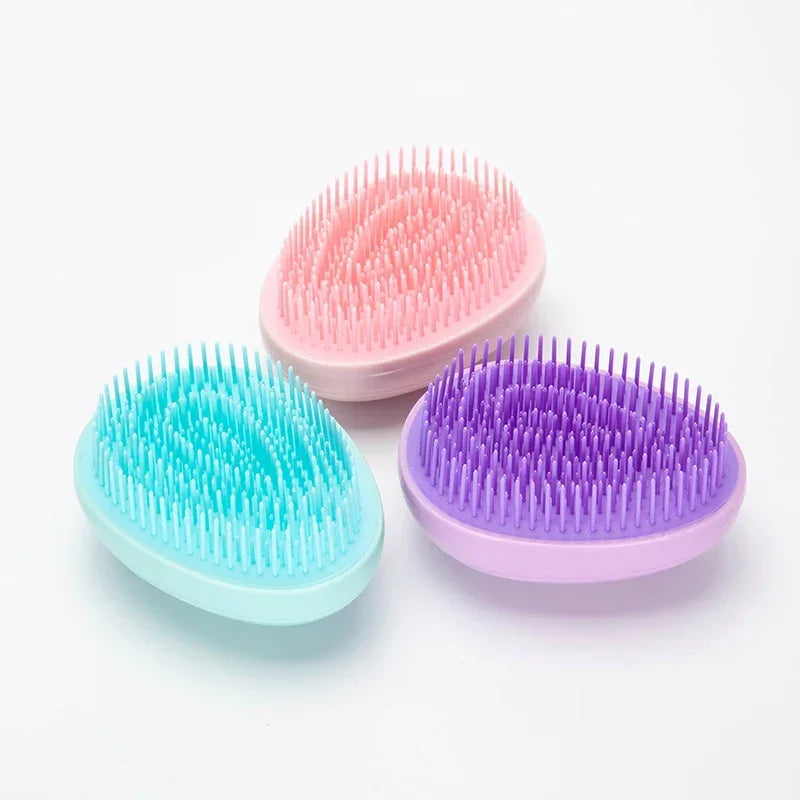 Mini Egg Round Shape Hairbrush Small Scalp Massage Comb Soft Portable