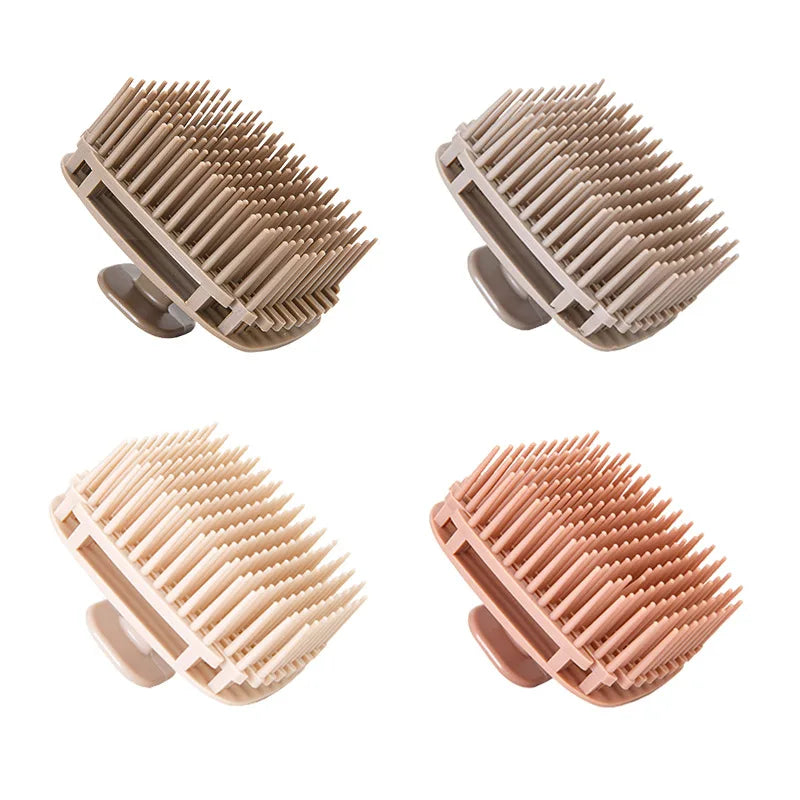 1pcs Silicone Shampoo Brush Head Scalp Massage Comb Hair Washing Comb