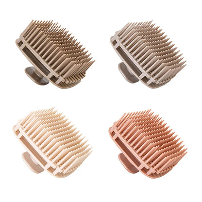 1pcs Silicone Shampoo Brush Head Scalp Massage Comb Hair Washing Comb