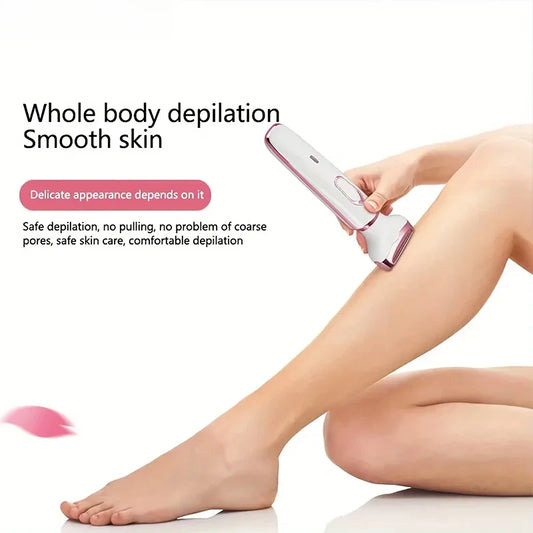 4 in 1 Electric Razor for Women Shaver Lady Shaver Body Hair Trimmer for Armpit Bikini Arm Leg Face Mustache Portable Painless
