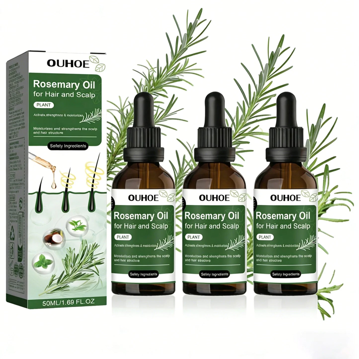 Rosemary Hair Growth Oil Hair Care Thickness Loss Deep Nourishing