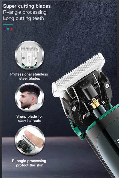 VGR Long Life Hair Trimmer Powerful Power Hair Trimmer Set for Men with Base series hair trimmer