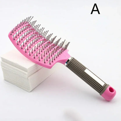 Detangling Hairbrush Scalp Massage Comb Bristle Nylon Women Magic
