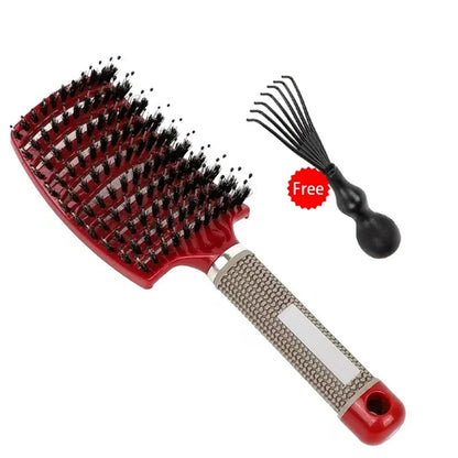 Hair Brush Detangling Hairbrush Bristle&Nylon Women's Wet Curly Hair