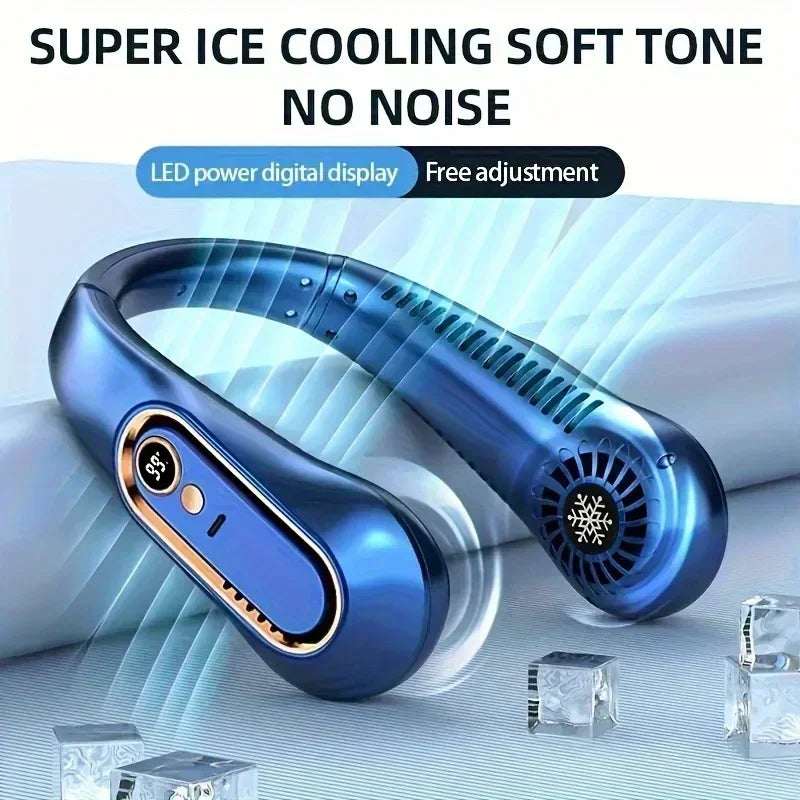 Neck Bladeless Fan Mini Ultra Long Life Portable Lazy Silent Fan Usb