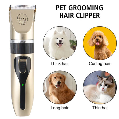 For Rabbit Dog Cat Puppy Grooming Clipper Cutter Haircut Trimmer Shaver Set Pet Hair Clipper Electric Scissors Pet Supplies