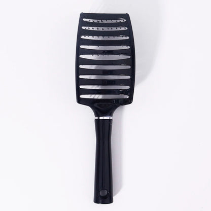 1pc black large curved nylon hair brush design ventilation brush,