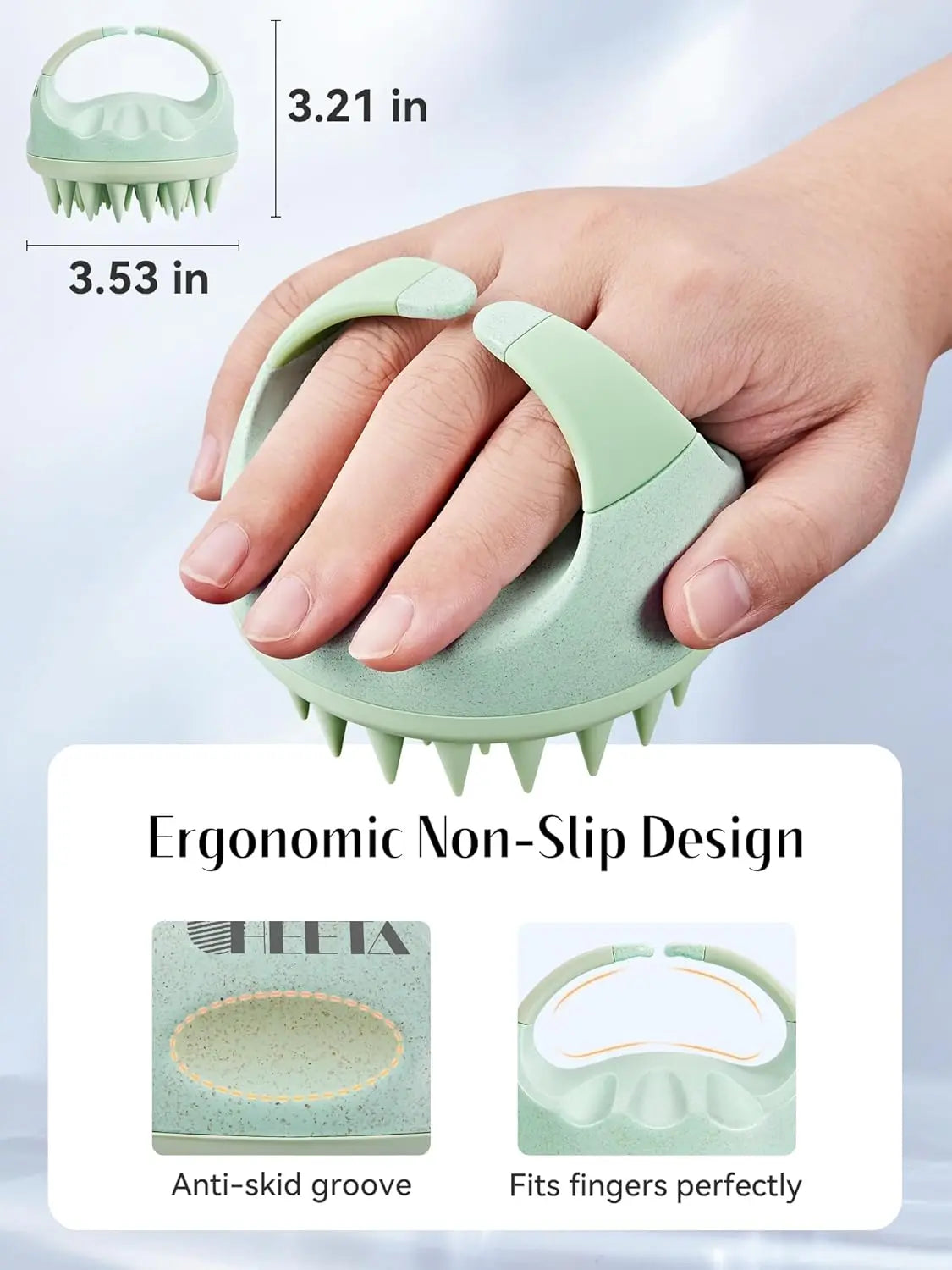 CALIYI 1/2 pcs Scalp Massage Shampoo Showering Brush Comb Scalp