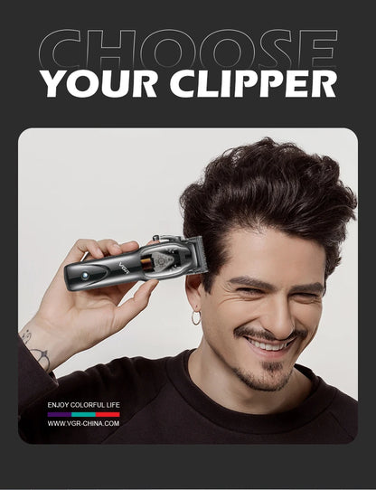 VGR Long Life Hair Trimmer Powerful Power Hair Trimmer Set for Men with Base series hair trimmer