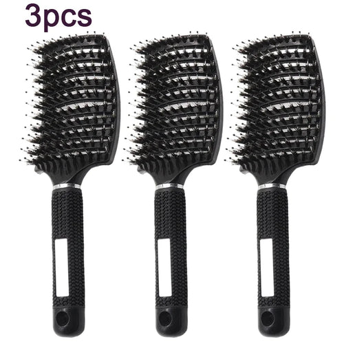 Detangling Hairbrush Scalp Massage Comb Bristle Nylon Women Magic