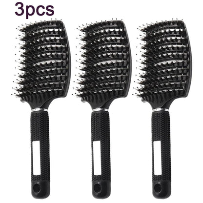 Detangling Hairbrush Scalp Massage Comb Bristle Nylon Women Magic