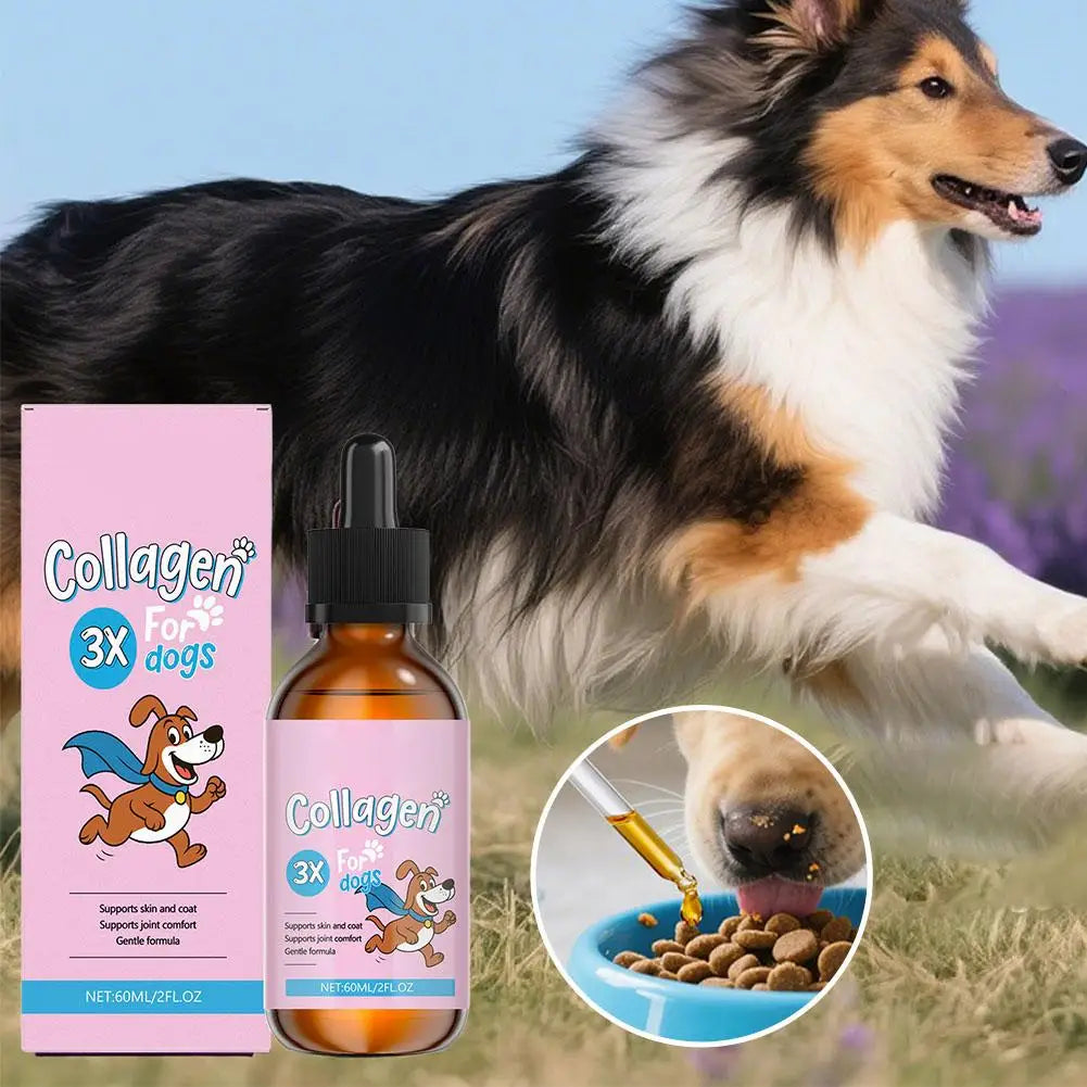 1/3/5Pcs 60ml Dog Pet Collagen Based Staple Food Combined With