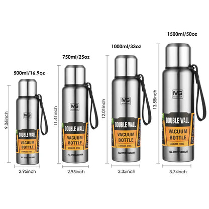 UPORS Large Capacity Stainless Steel Thermos Portable Bottle