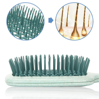 1pc Wide Teeth Air Cushion Combs Salon Scalp Massage Hair Brush Wheat
