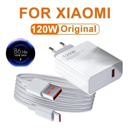 120W Ultra Fast Charger QC 5.0 EU Plug 6A Type C Cable 67W 55W 33W Rapid Charging Adapter For iPhone Xiaomi Huawei Charger