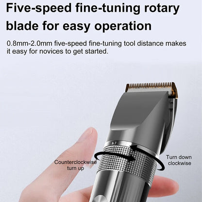 Electric Hair Clipper Professional Trimmer Household Waterproof LED Display Men Hair Trimmer USB Charging Haircut Tools Set