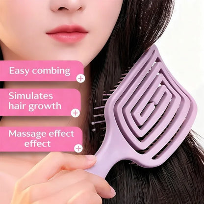 2-in-1 Professional Scalp Massage Comb Hair Styling Brush Square