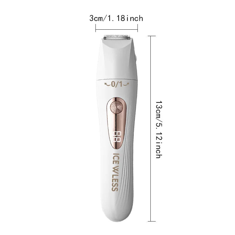 3-in-1 hair trimmer, electric digital hair trimmer, women's bikini hair remover, suitable for eyebrows, armpits, and body