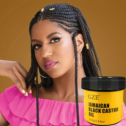 GZE JAMAICAN Black Castor Oil Pure Cold-Pressed for Hair Growth, Skin