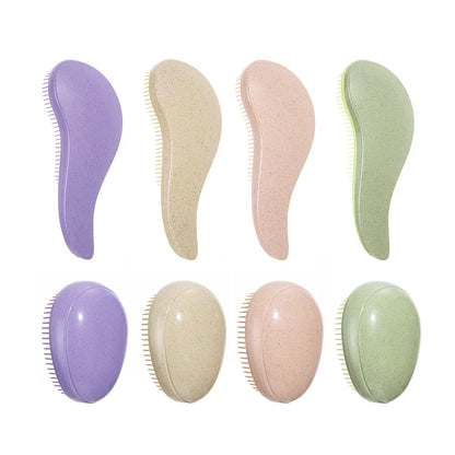 WANMEI New Design Biodegradable Materials Wheat Straw Hair Comb Wet or