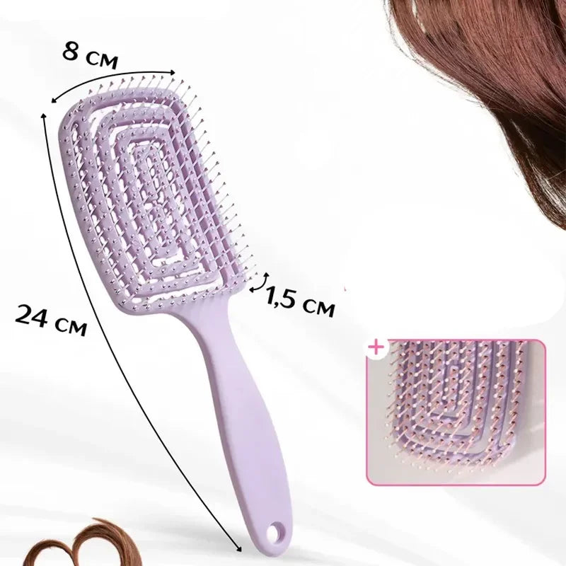 2-in-1 Professional Scalp Massage Comb Hair Styling Brush Square