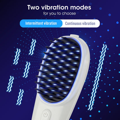 Red Blue Light Electric Massage Comb Scalp Head Massager Photon