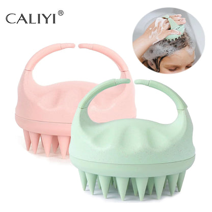 CALIYI 1/2 pcs Scalp Massage Shampoo Showering Brush Comb Scalp