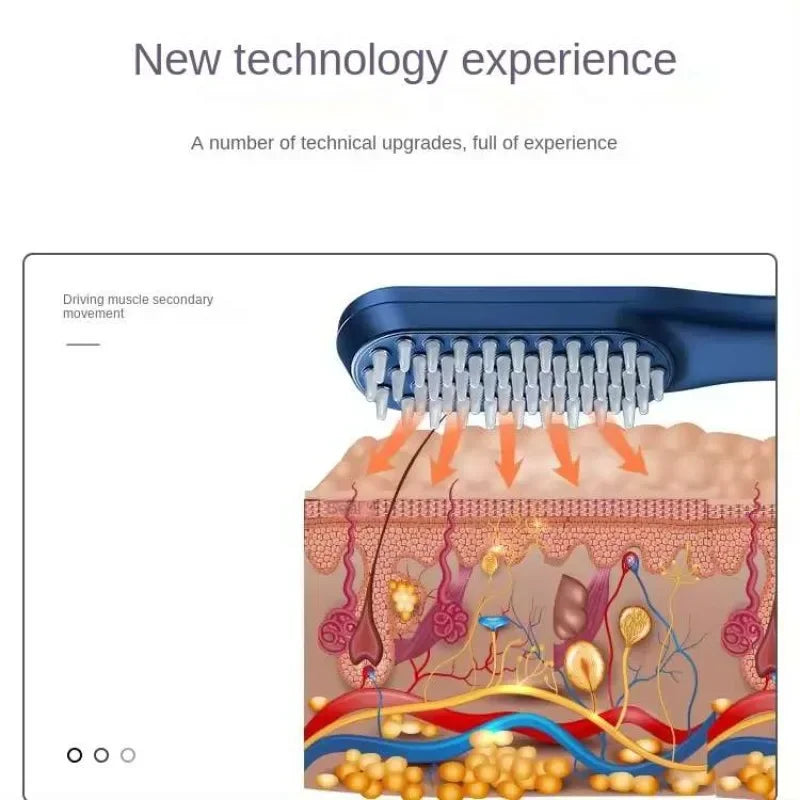 Electric Scalp Massage Comb Red and Blue Light Head Massager Hair