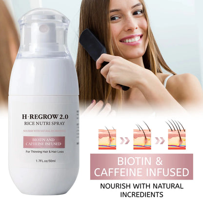 Hair Spray Rice Water Strong Hair Follicle Root Thick Loss Prevention