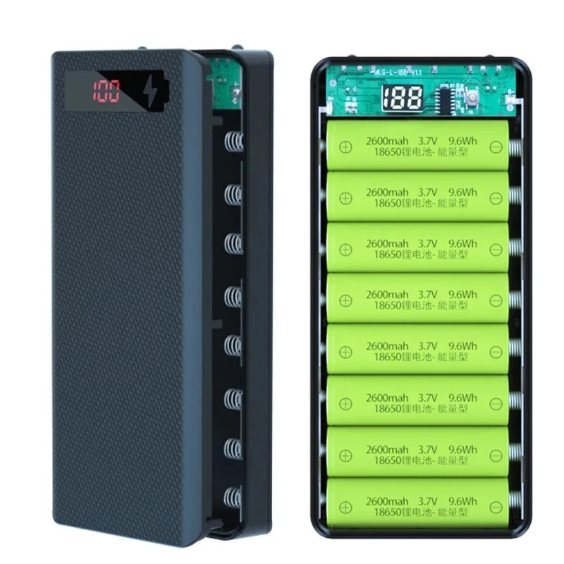 Dual USB Micro USB Type C Power Bank Shell 5V DIY Shell 18650 Holder Cases Detachable Battery Charge Storage Box Without Battery