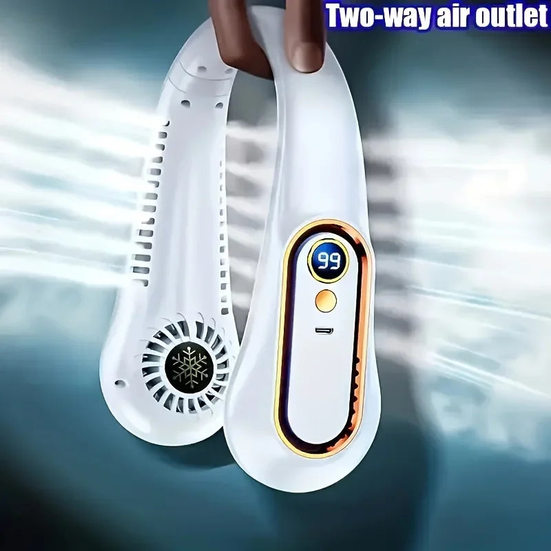 Neck Bladeless Fan Mini Ultra Long Life Portable Lazy Silent Fan Usb