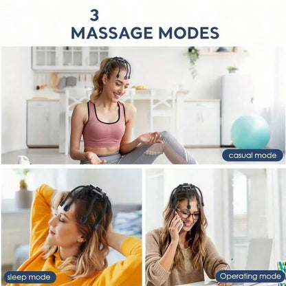 Cordless Electric Scalp Massager,360 Degree Head Massager With 8