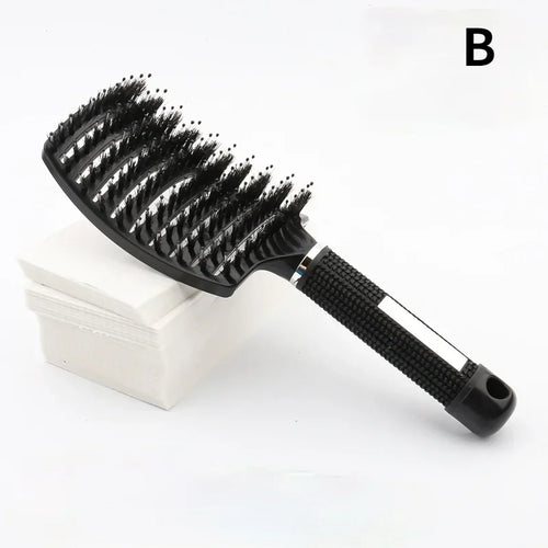 Detangling Hairbrush Scalp Massage Comb Bristle Nylon Women Magic