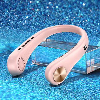 New Mini Neck Fan Portable Bladeless Hanging Neck Rechargeable Air