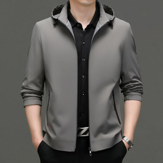 Hooded Jacket Casual Detachable Outerwear