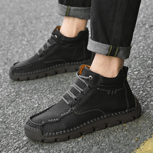 Men's Retro Casual Velvet Warm Cotton Shoes