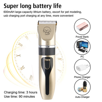 For Rabbit Dog Cat Puppy Grooming Clipper Cutter Haircut Trimmer Shaver Set Pet Hair Clipper Electric Scissors Pet Supplies