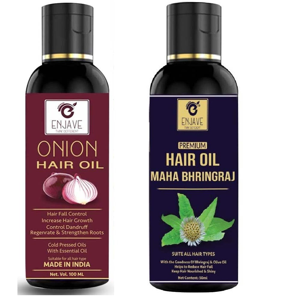 Maha Bhringraj Herbal Hair Oil & Onion Hair Oil