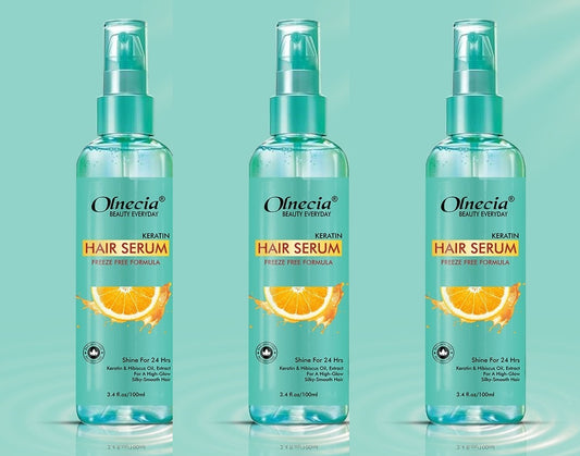 Pack of 03 Olnecia Keratin Hair Serum Freeze Free Formula