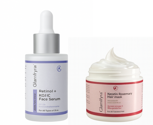 Combo Keratin Hair Mask & Retinol Kojic Serum