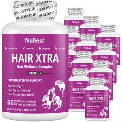 Hair Xtra Hair Growth Support for Men & Women, 60 Vegan Capsules