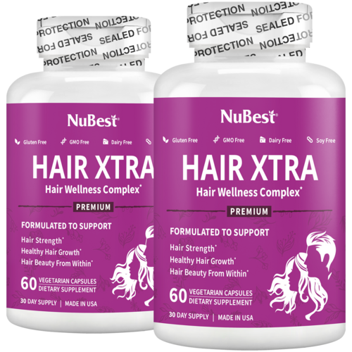 Hair Xtra Hair Growth Support for Men & Women, 60 Vegan Capsules