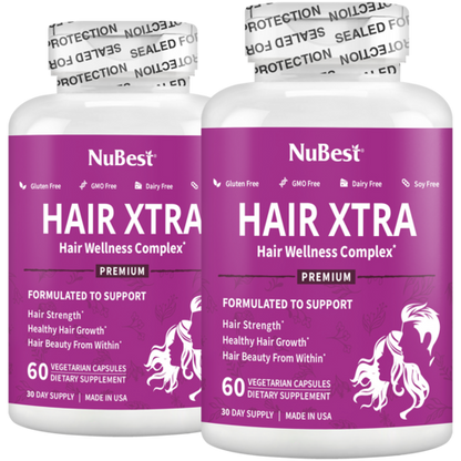 Hair Xtra Hair Growth Support for Men & Women, 60 Vegan Capsules