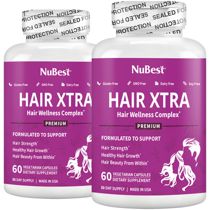 Hair Xtra Hair Growth Support for Men & Women, 60 Vegan Capsules