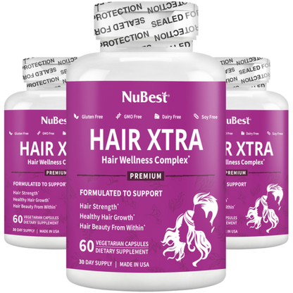 Hair Xtra Hair Growth Support for Men & Women, 60 Vegan Capsules