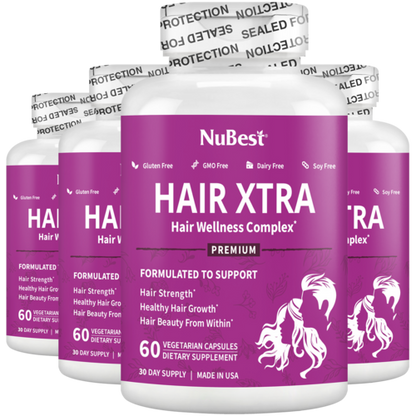 Hair Xtra Hair Growth Support for Men & Women, 60 Vegan Capsules